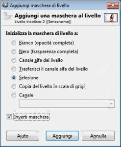 Aggiunta della maschera di selezione